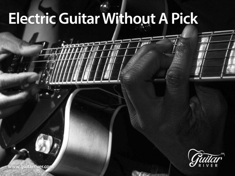 Playing electric guitar without a pick